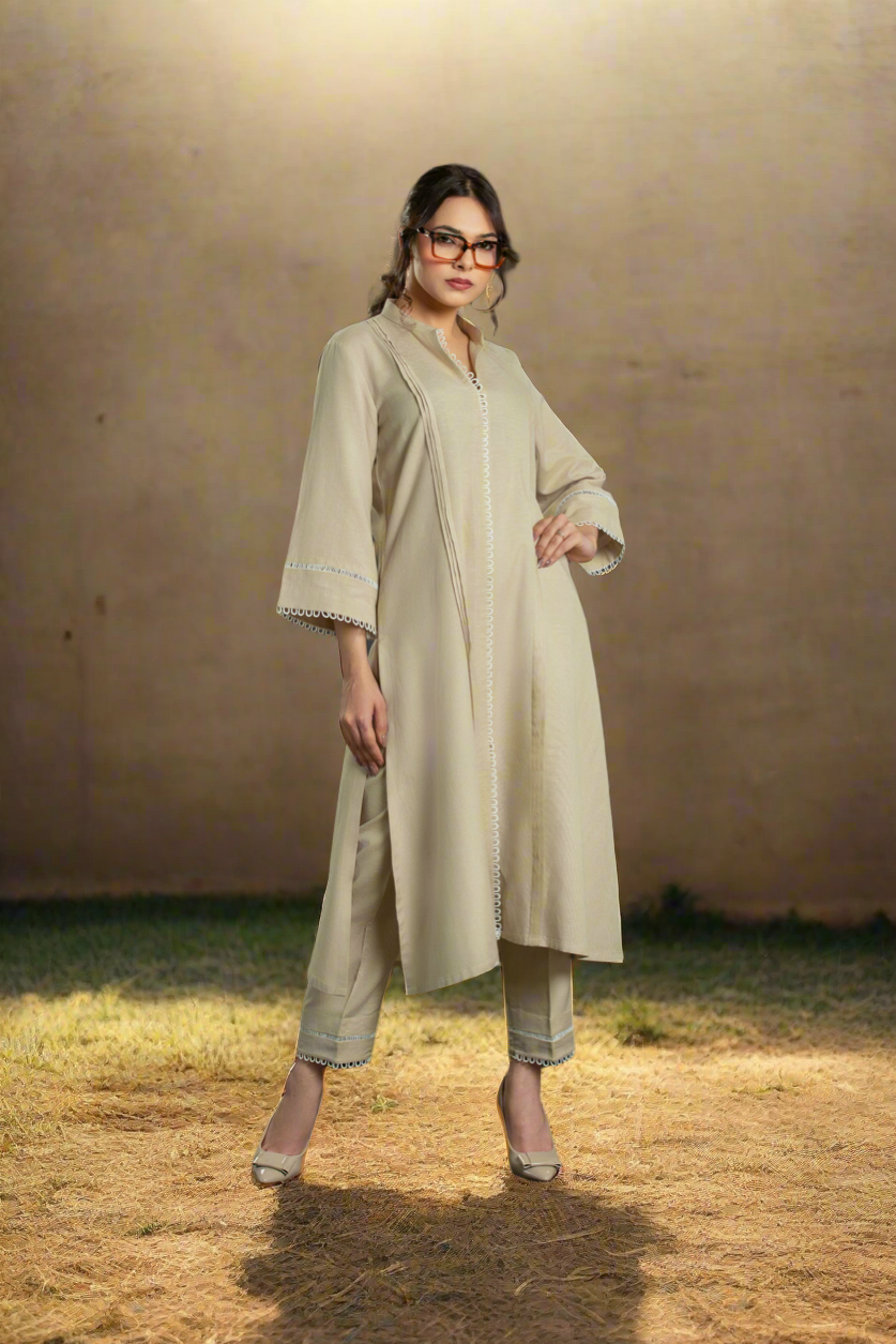 Beige designer co-ord set