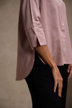 Dusky Rose - Cotton Satin Shirt for Women Women's Shirt Women's Shirt