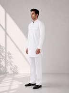 Best Casual White Mens Pathani Set 