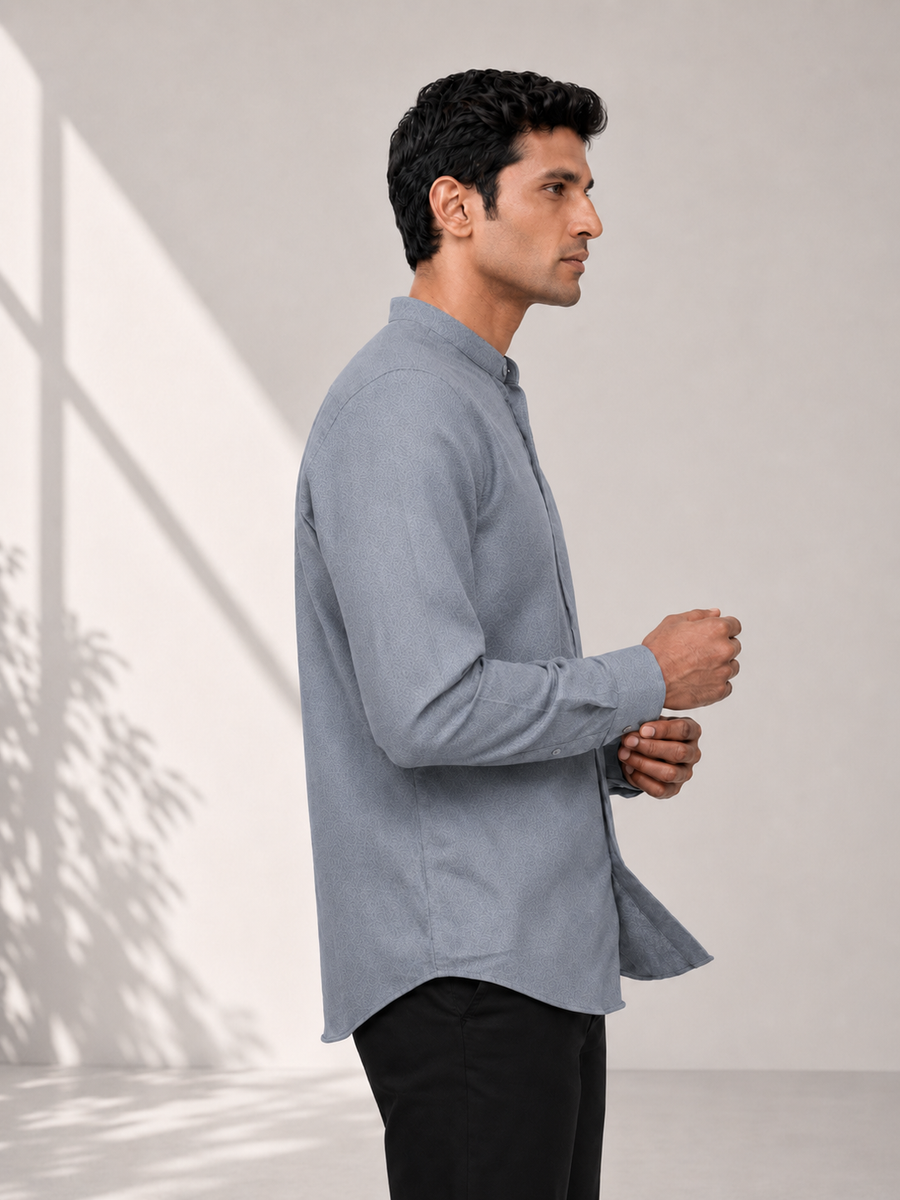 Blue Texture Shirt for Men