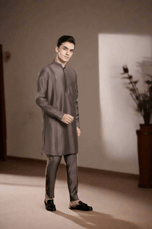 Men's Pin tucks Mid-length Kurta Pant set
