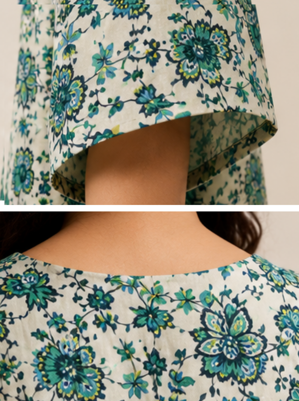 Butterfly Sleeves Floral Printed Top