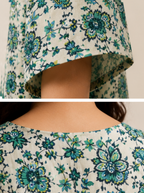 Butterfly Sleeves Floral Printed Top
