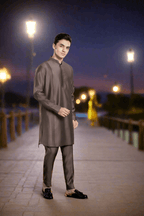 Men's Pin tucks Mid-length Kurta Pant set Kurta Pant Set