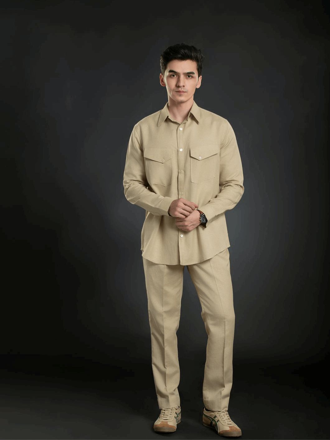 Men's Flap Pocket Linen Co-Ord Co-Ord Set