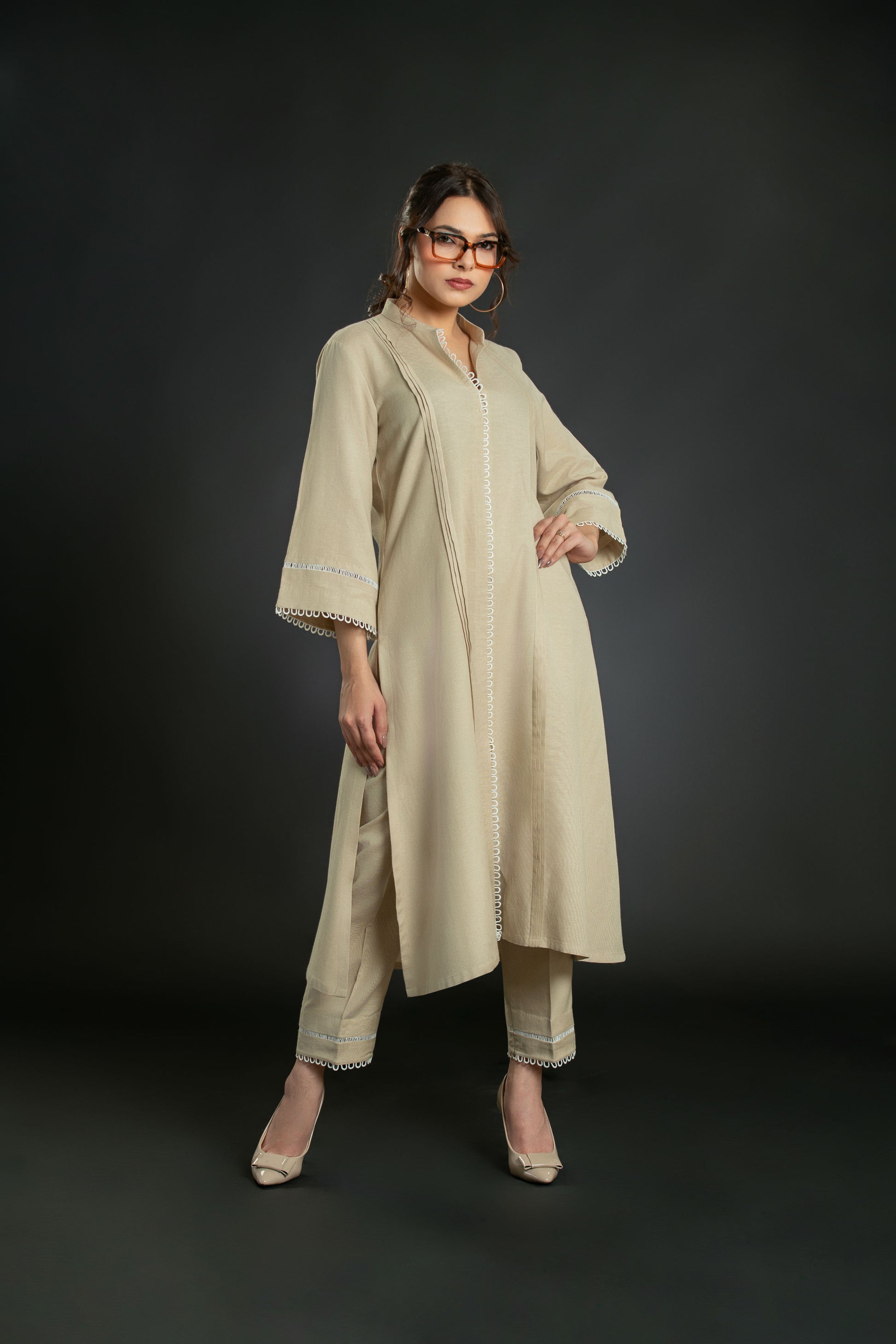 Buy Beige designer co-ord set