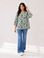 Buy Green Printed Floral Top for Women