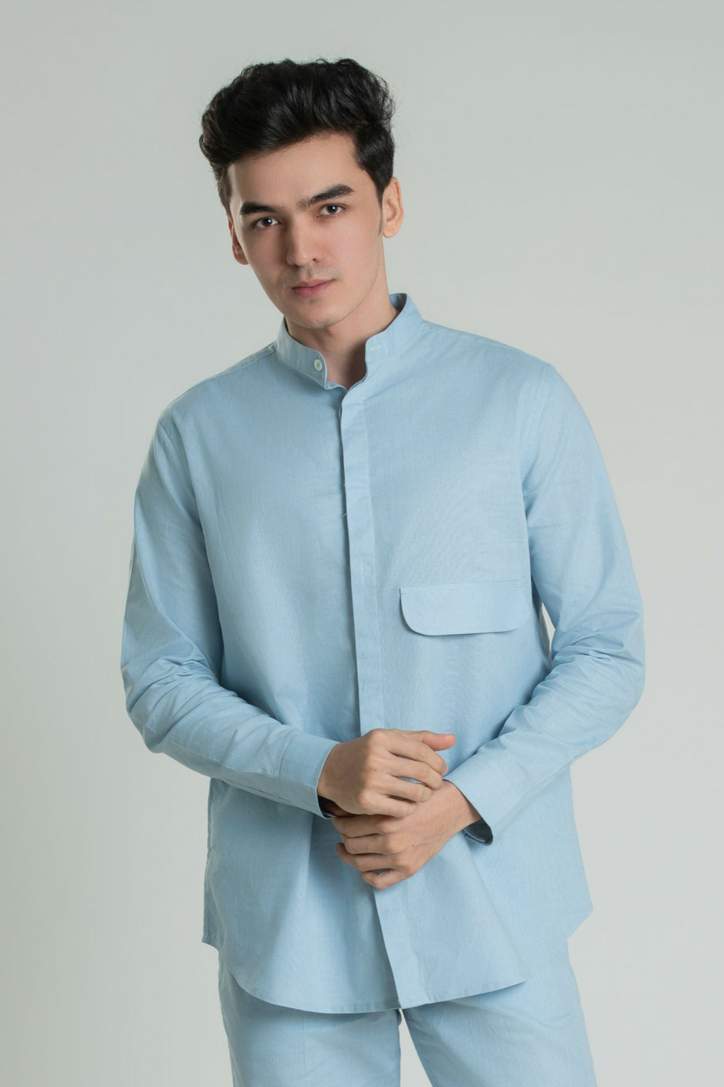 Buy Ice Blue Men Shirt