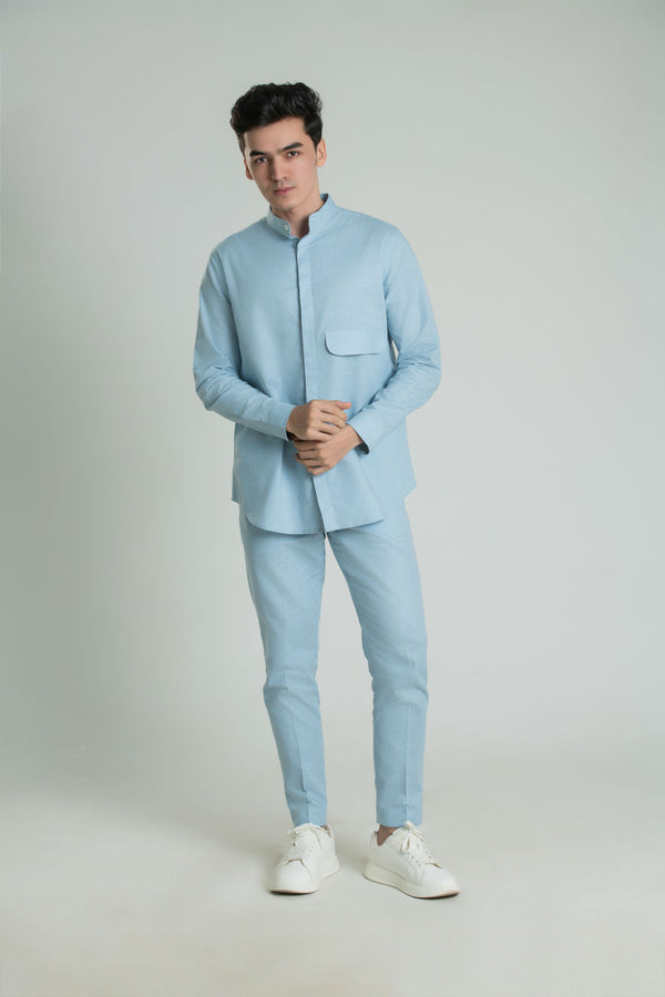 Men's Flap Pocket Linen Co-Ord Co-Ord Set