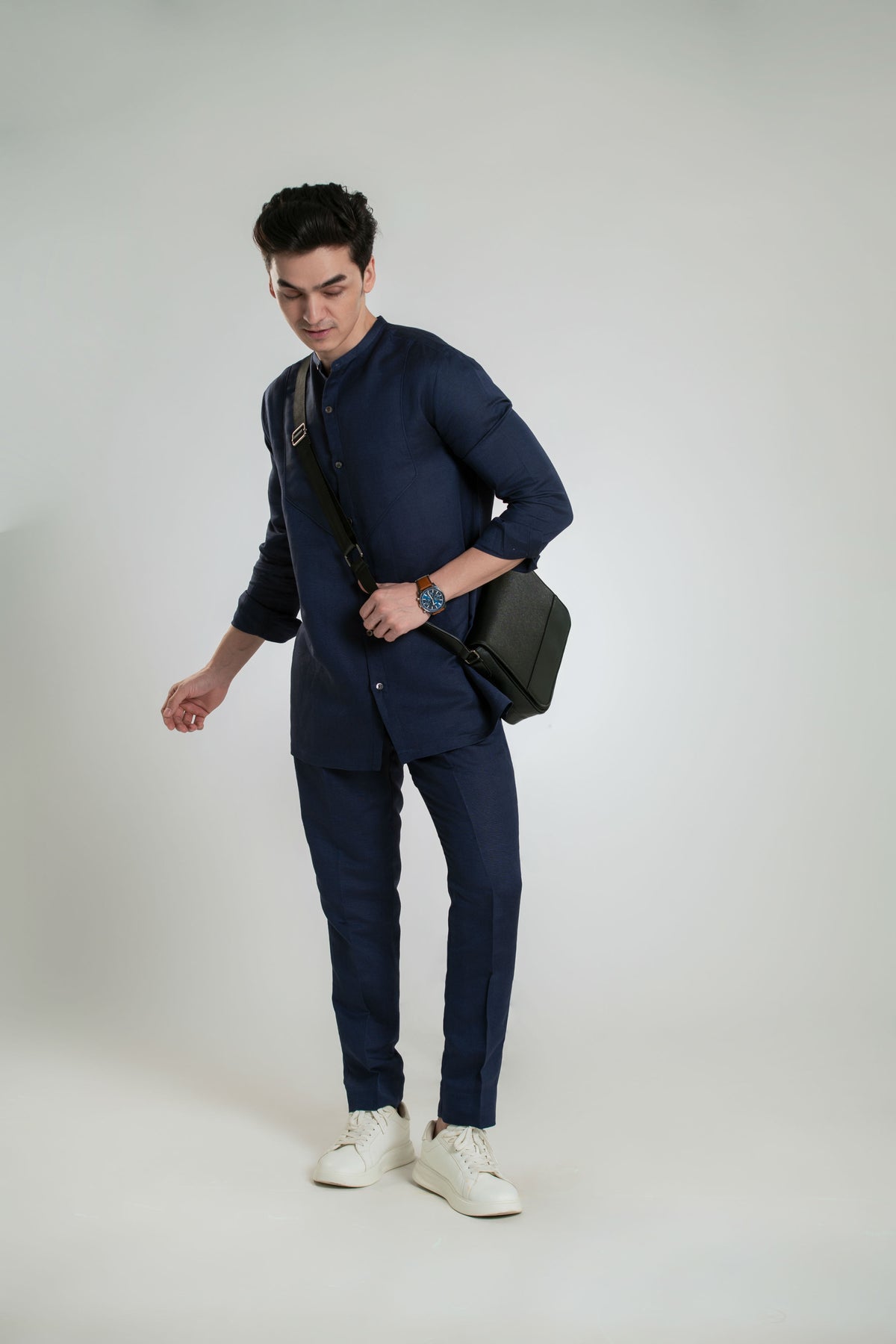 Men's Temple Mandarin Collar Co-Ord Co-Ord Set