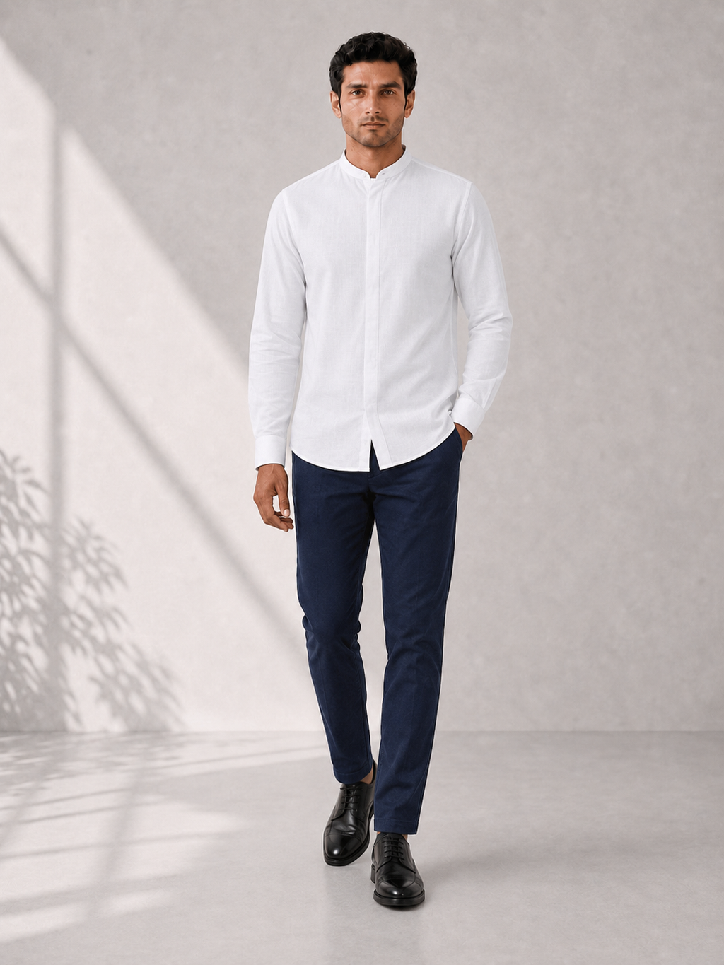 Cotton Dobby Shirt - Mystique White