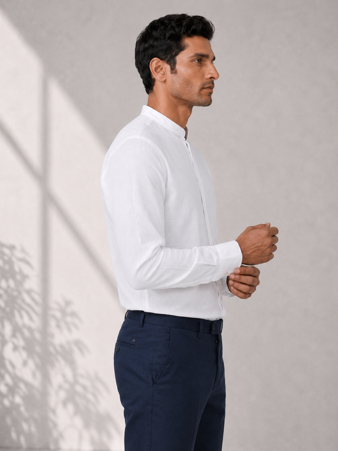 Cotton Dobby Shirt - Mystique White