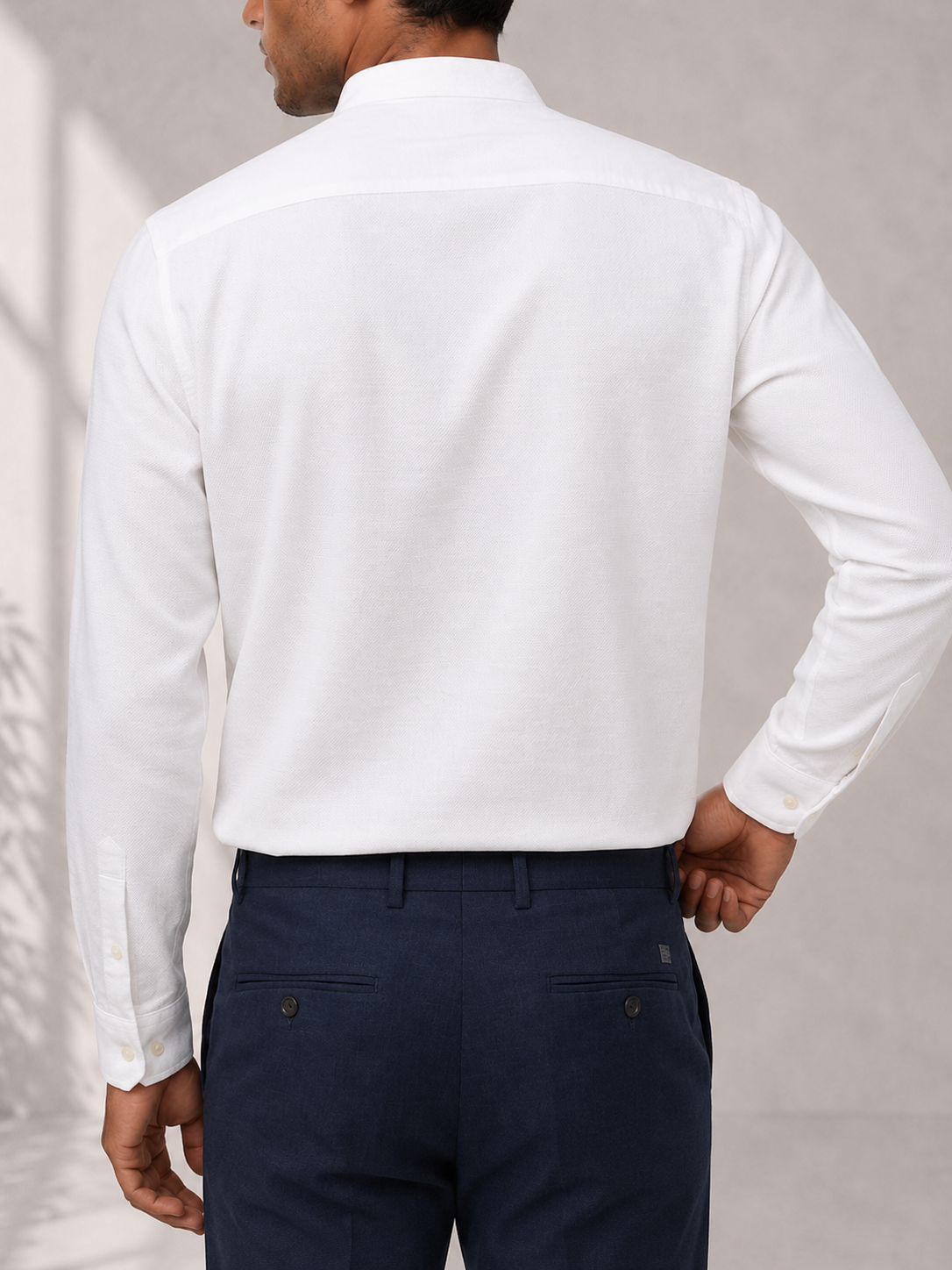 Cotton Dobby Shirt - Mystique White