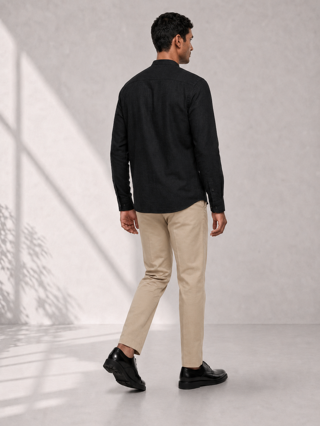 Cotton Dobby Shirt - Midnight Black