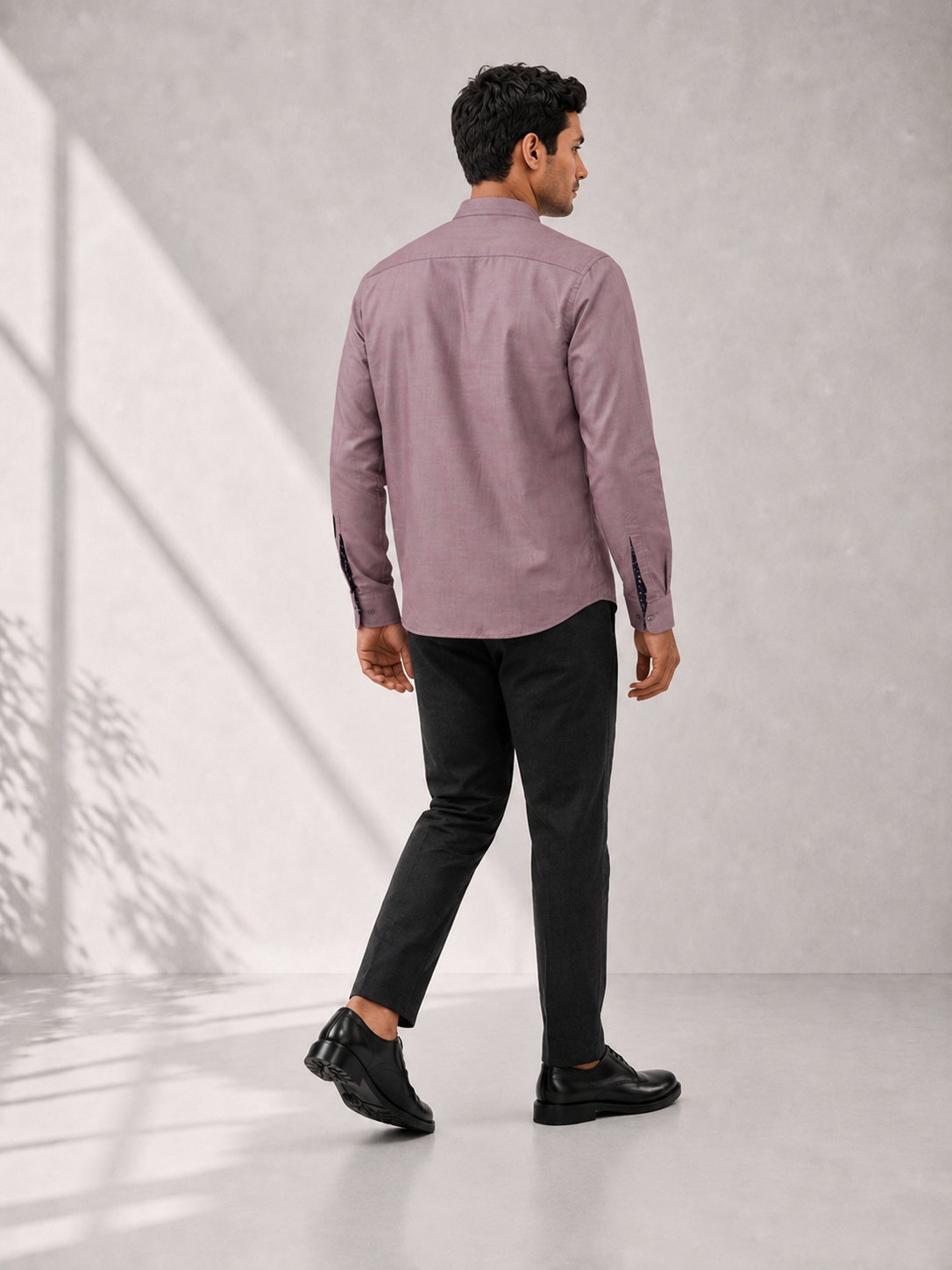 Cotton Dobby Shirt - Dusky Orchid