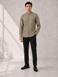 Cotton Dobby Shirt - Fern Green