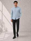 Cotton Dobby Shirt - Army Blue