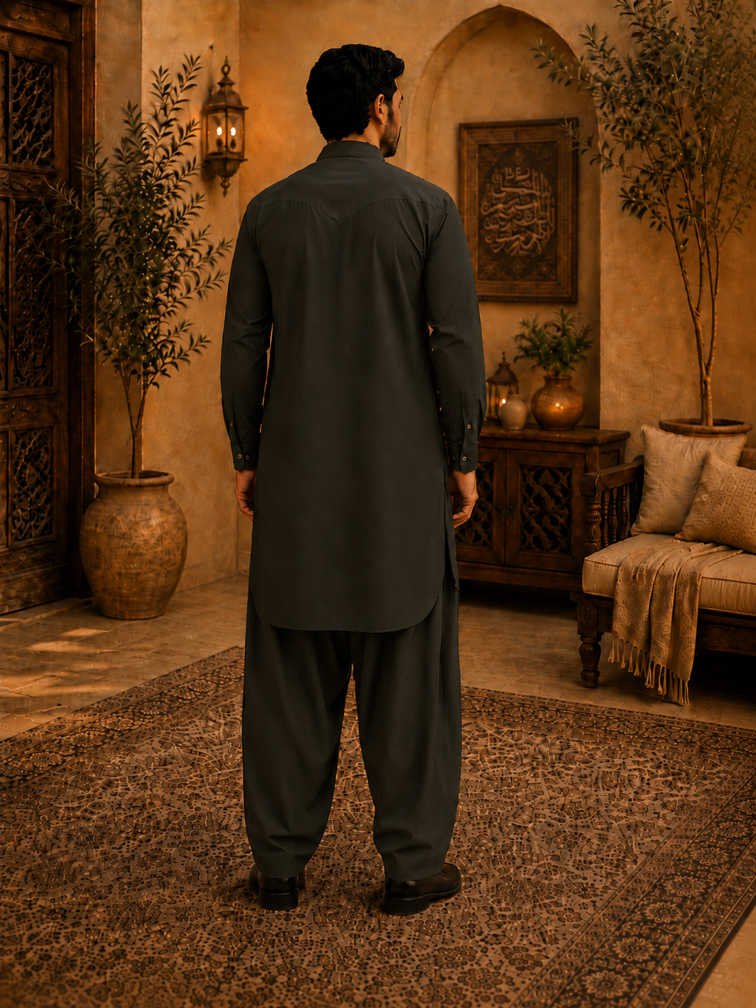 Pathani Kurta Set - Green