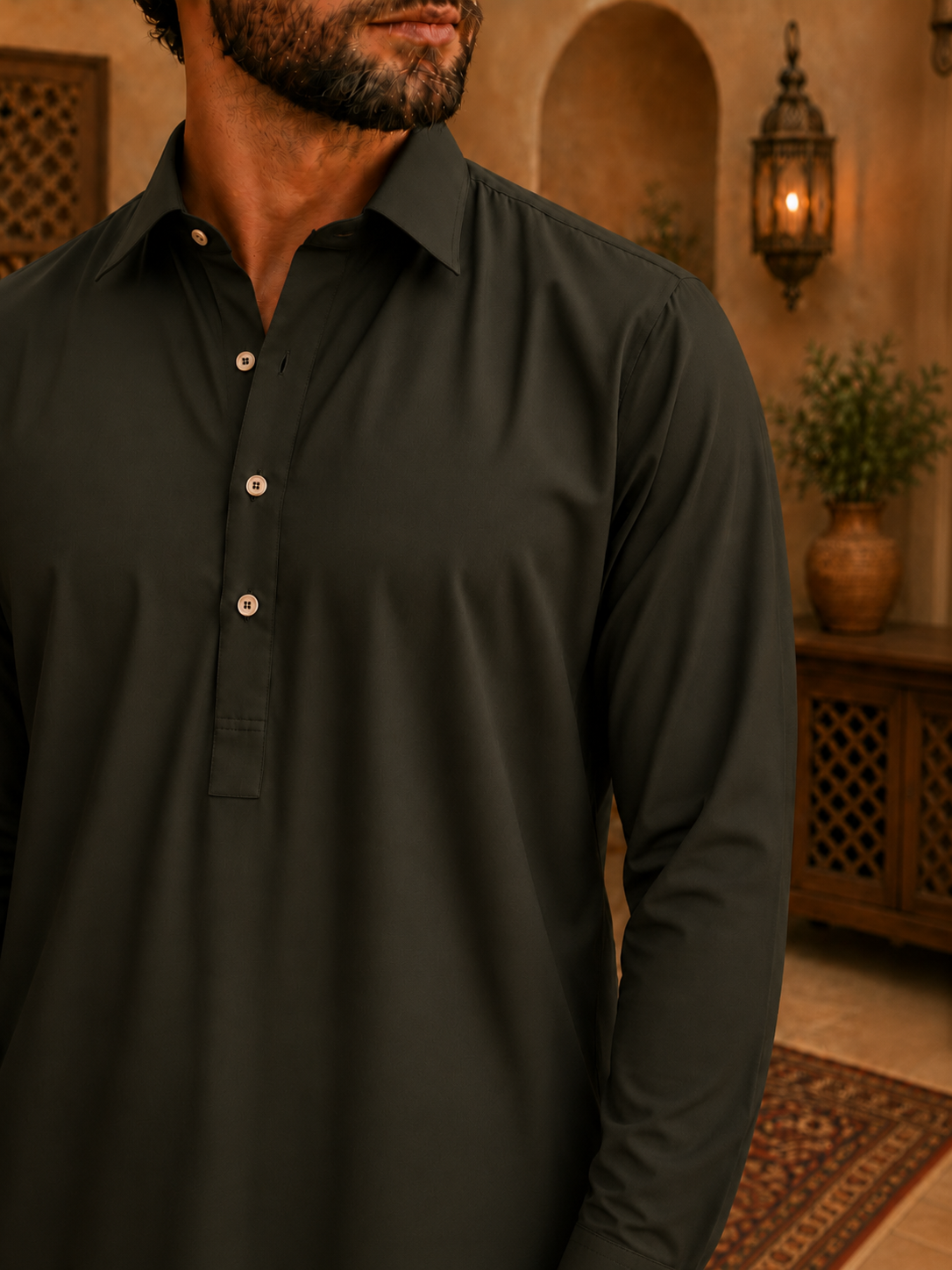 Pathani Kurta Set - Green