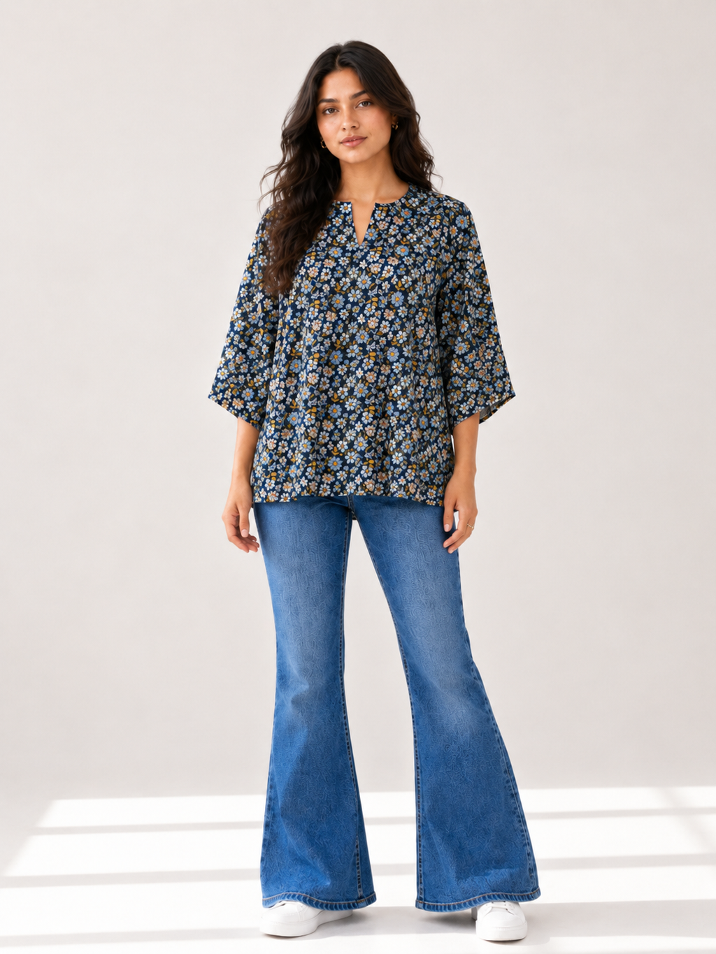 Wing Top - White Daisy
