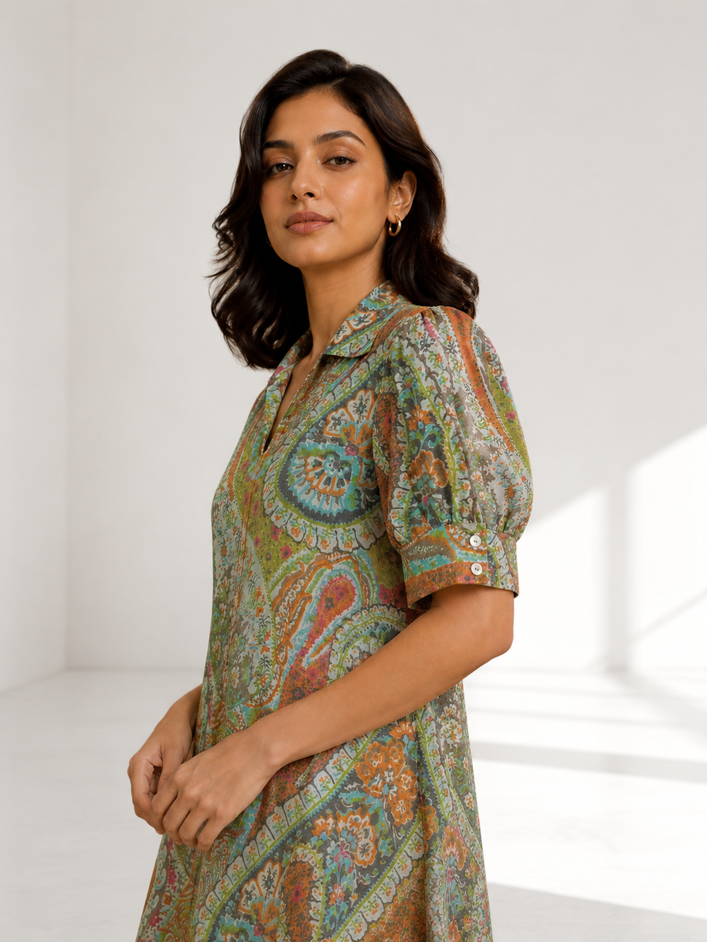 Flare Line Dress - Paisley Dress