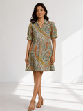 Flare Line Dress - Paisley Dress