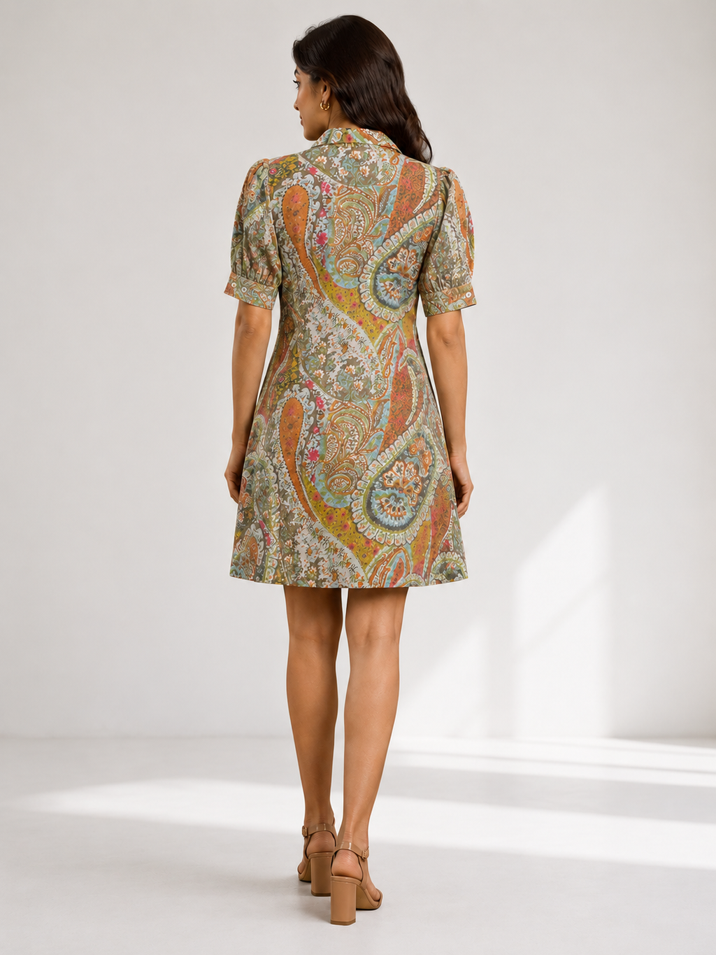 Flare Line Dress - Paisley Dress