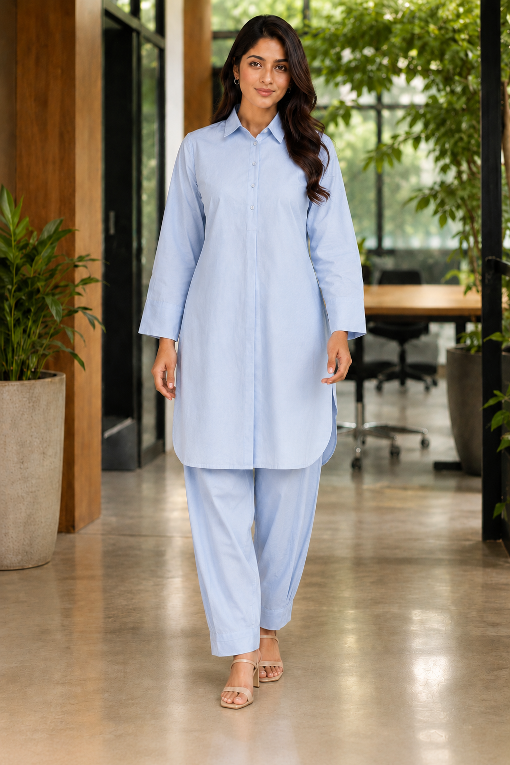 Noor Classic Pathani Set - Blue