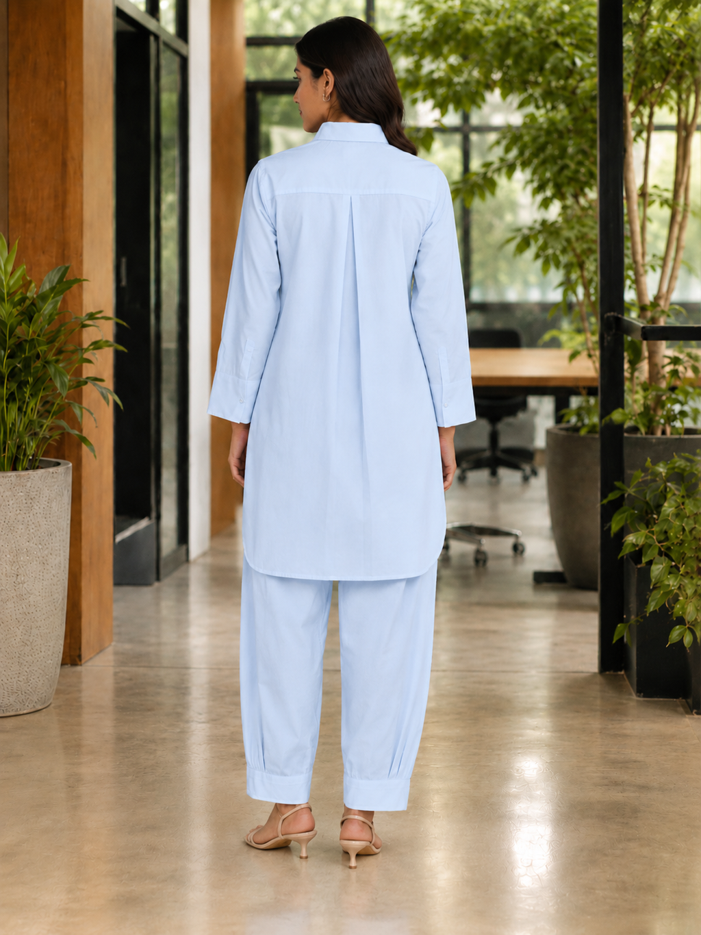 Noor Classic Pathani Set - Blue
