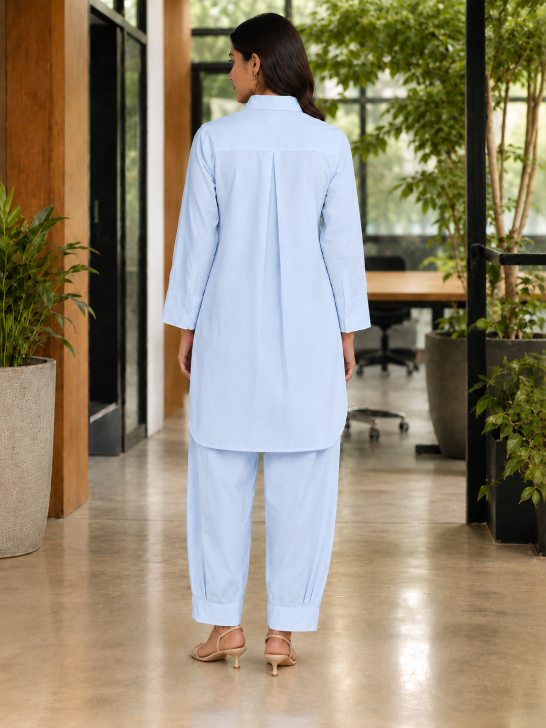 Noor Classic Pathani Set - Blue