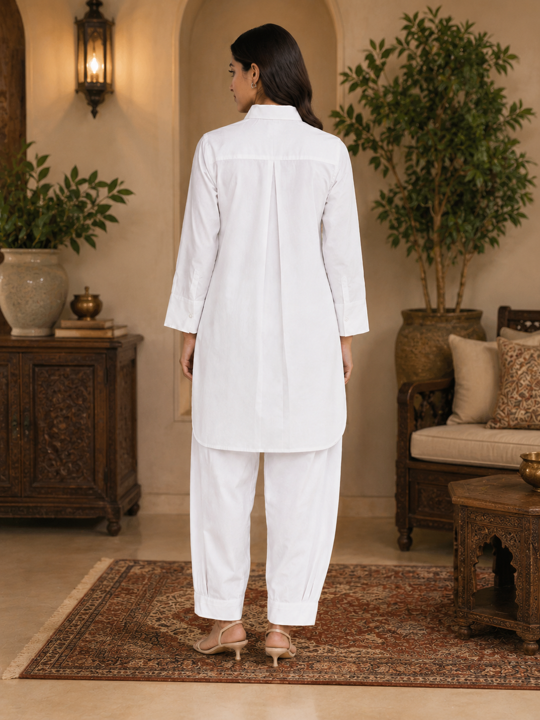 Classic Pathani Set - White
