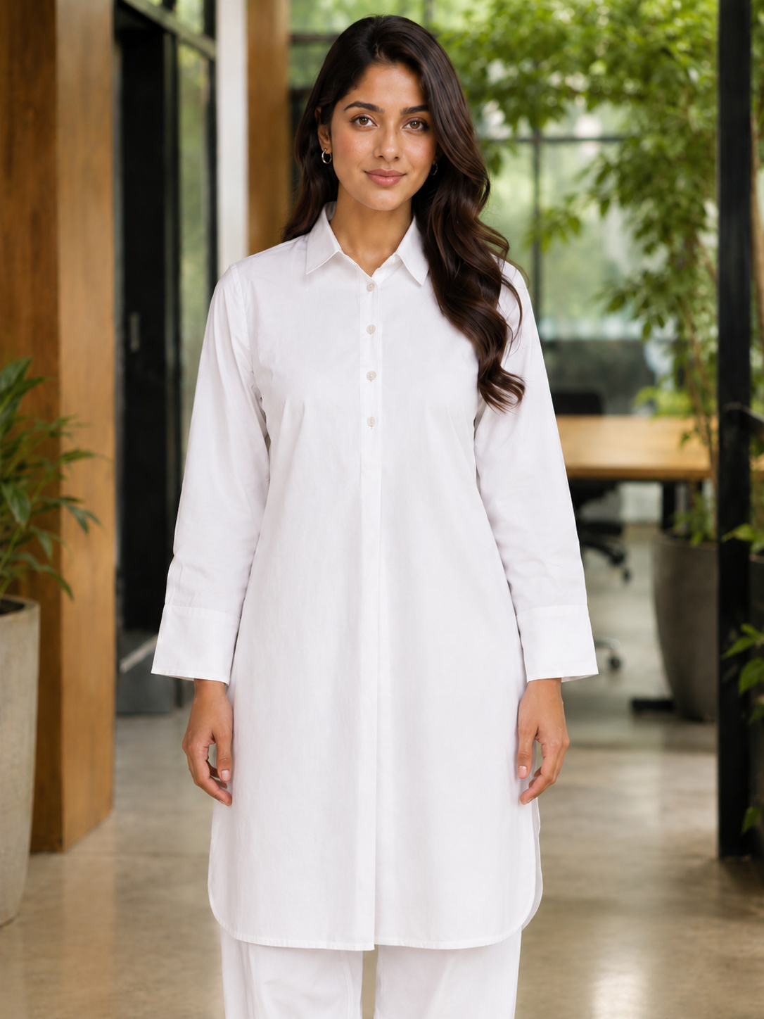 Noor Classic Pathani Set - White
