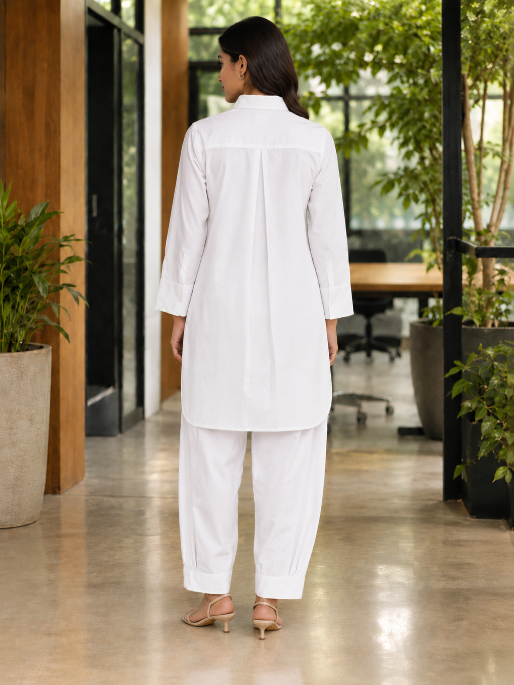 Noor Classic Pathani Set - White