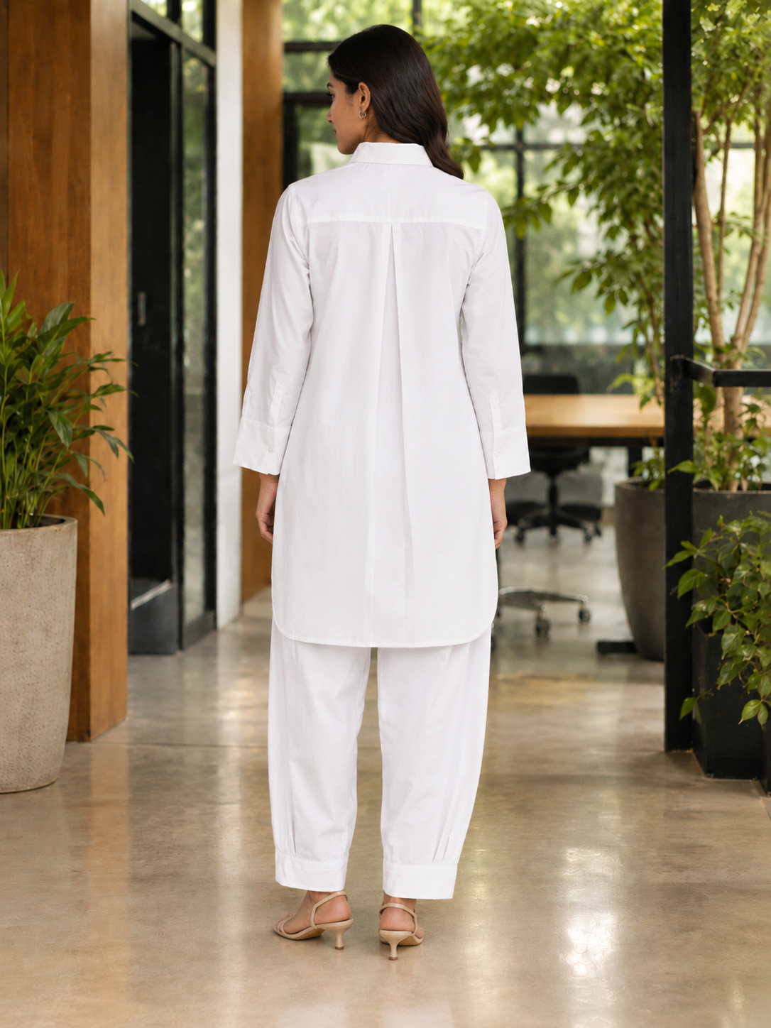 Noor Classic Pathani Set - White