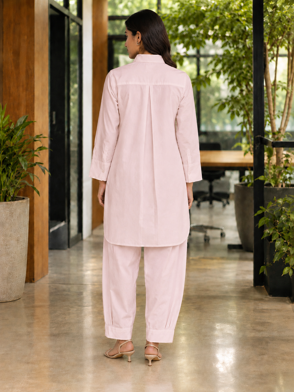 Noor Classic Pathani Set - Pink