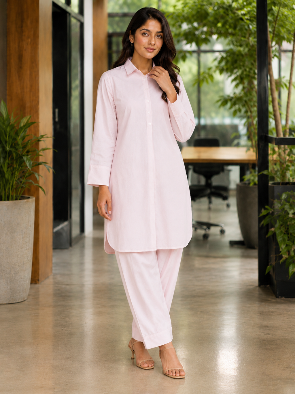 Noor Classic Pathani Set - Pink