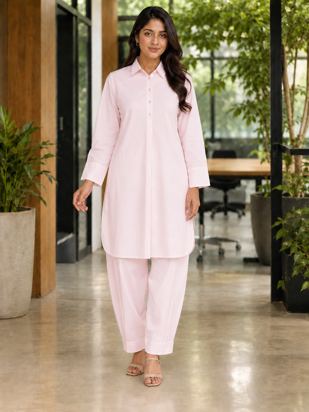 Noor Classic Pathani Set - Pink