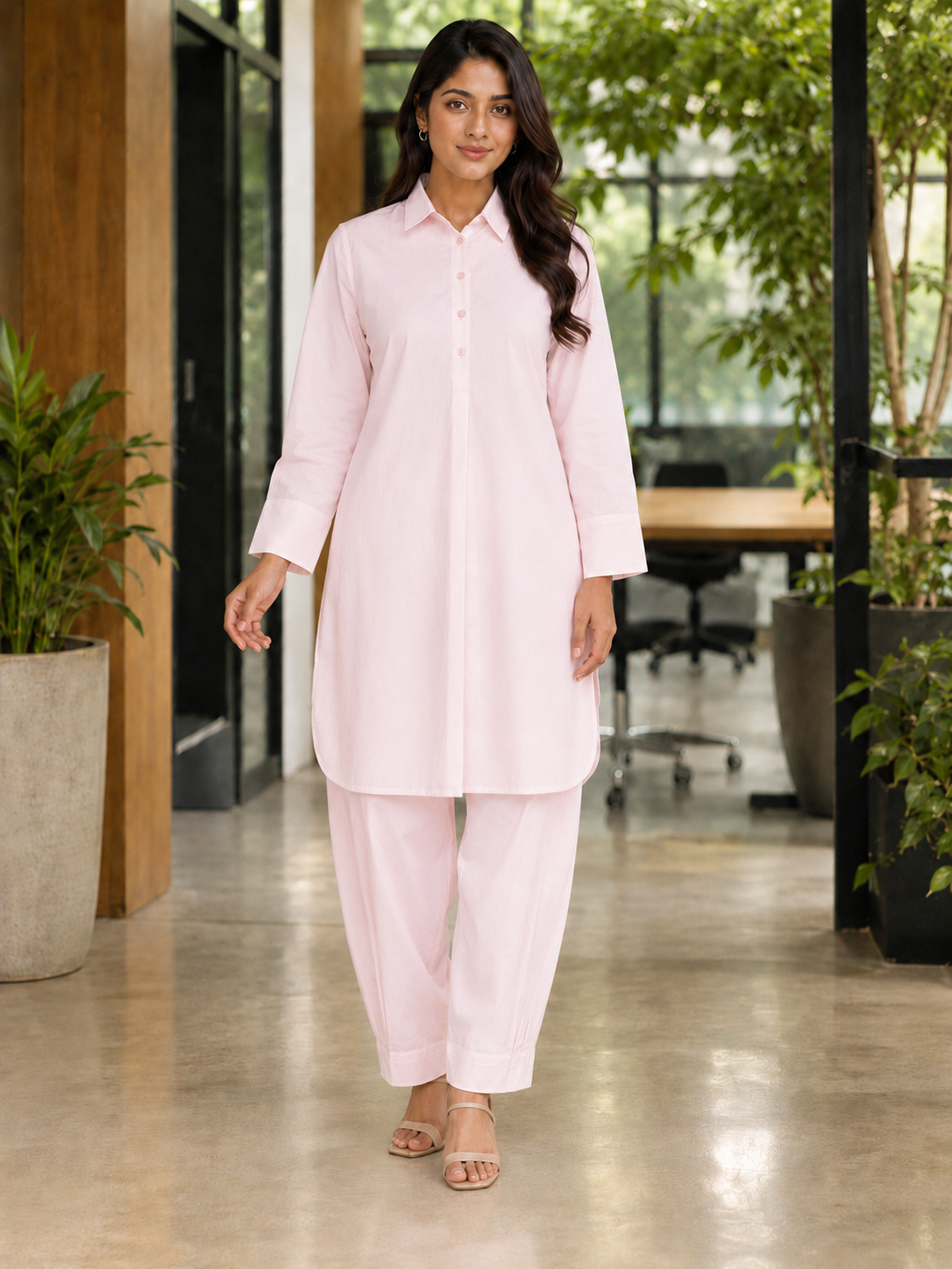Noor Classic Pathani Set - Pink