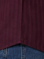 Curved Hem Detail Maroon Short Kurta