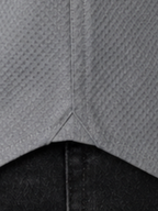 Curved Hemline Textured Shirt for Men