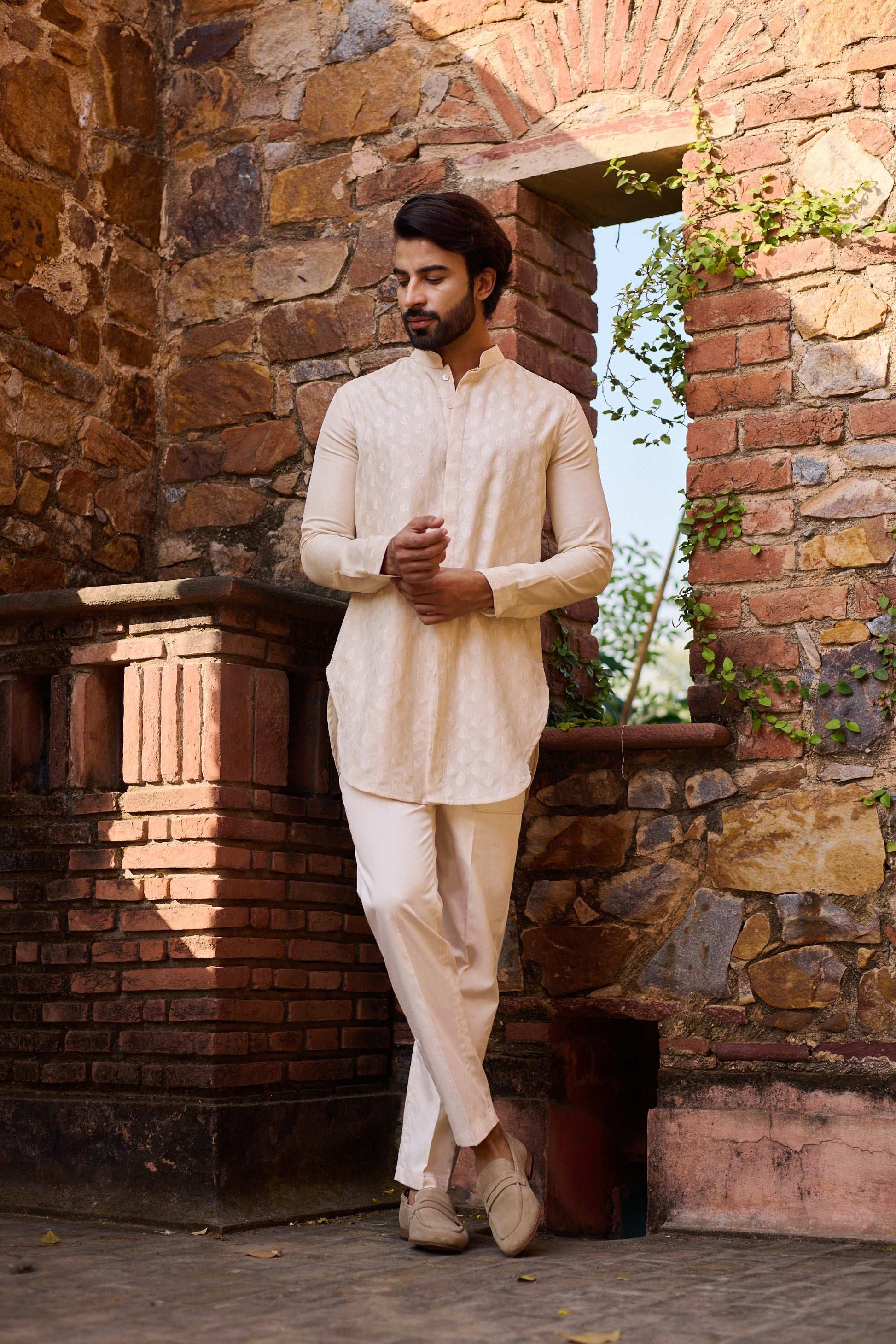 Dilshaad - Embroidered Designer Full Sleeves Kurta Set for Men Kurta Pant Set Kurta Pant Set