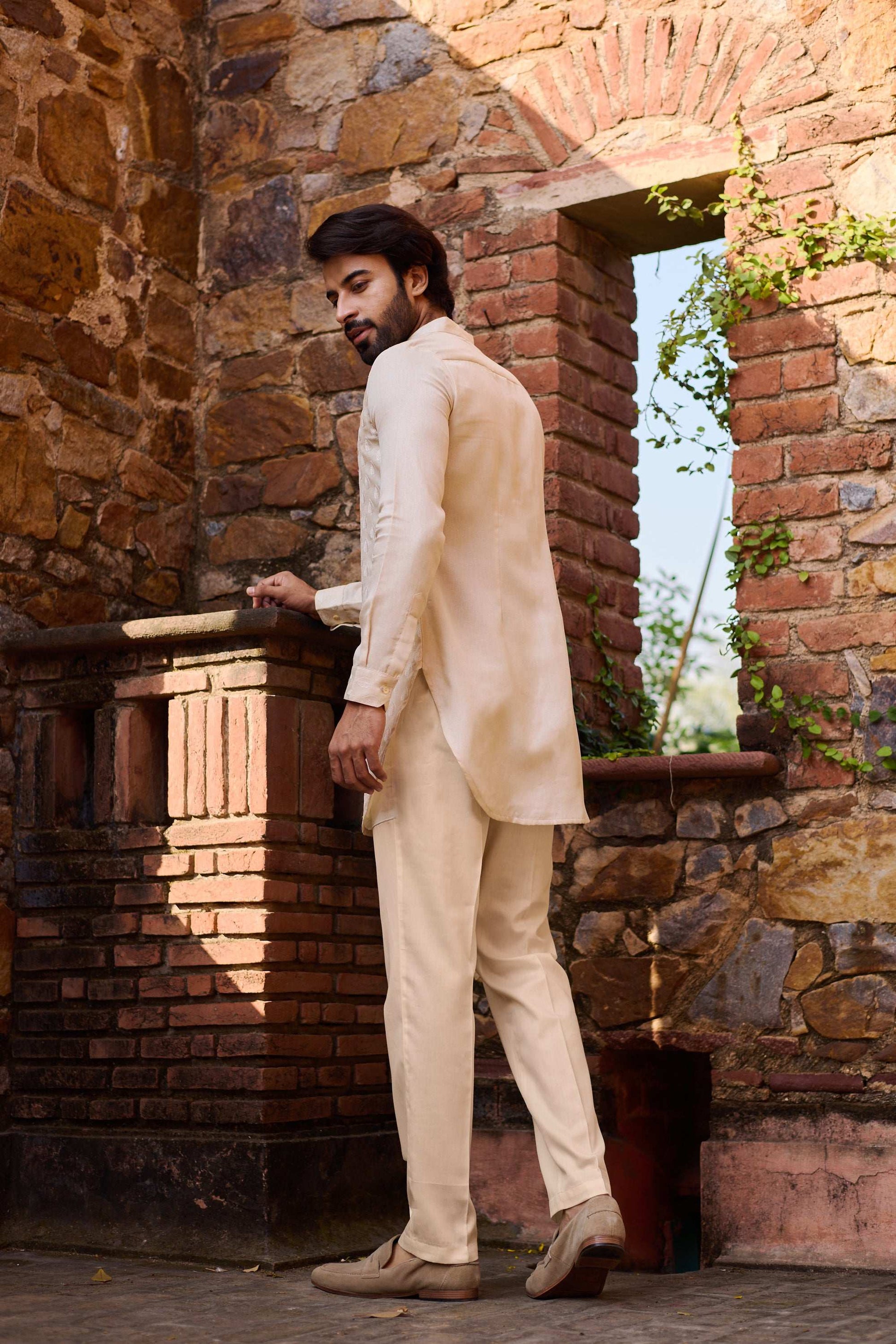 Dilshaad - Embroidered Designer Full Sleeves Kurta Set for Men Kurta Pant Set Kurta Pant Set