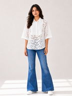 Dolman Sleeves White Shirt