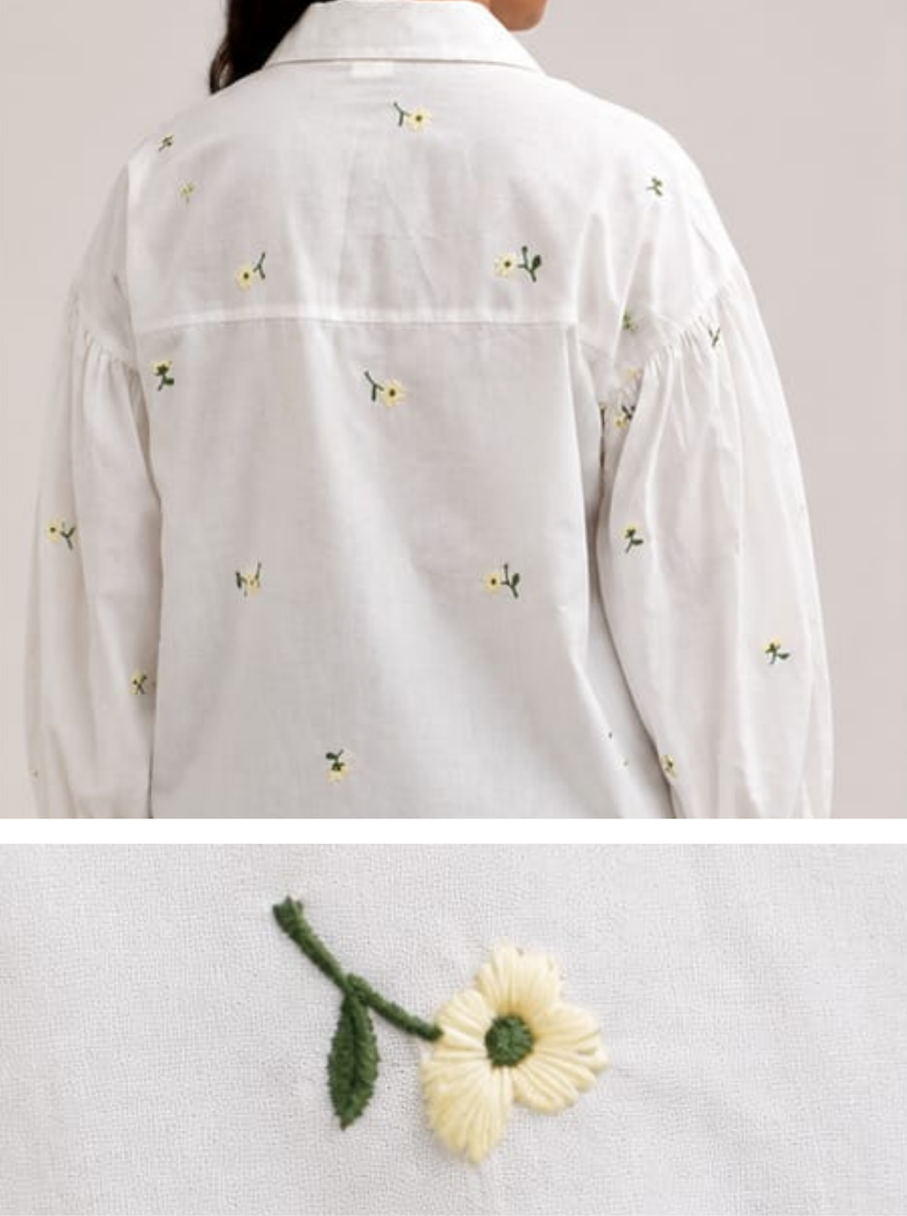 Embroider Design White Shirt