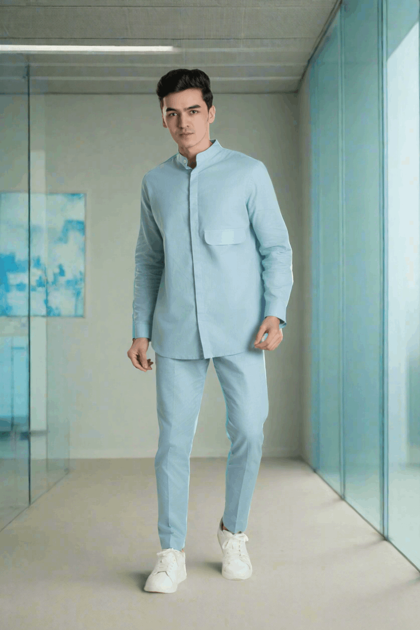 Men's Flap Pocket Linen Co-Ord Co-Ord Set