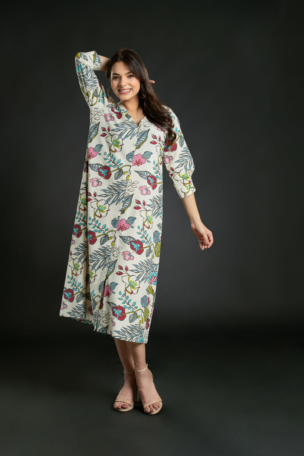 Floral Print Midi Dress
