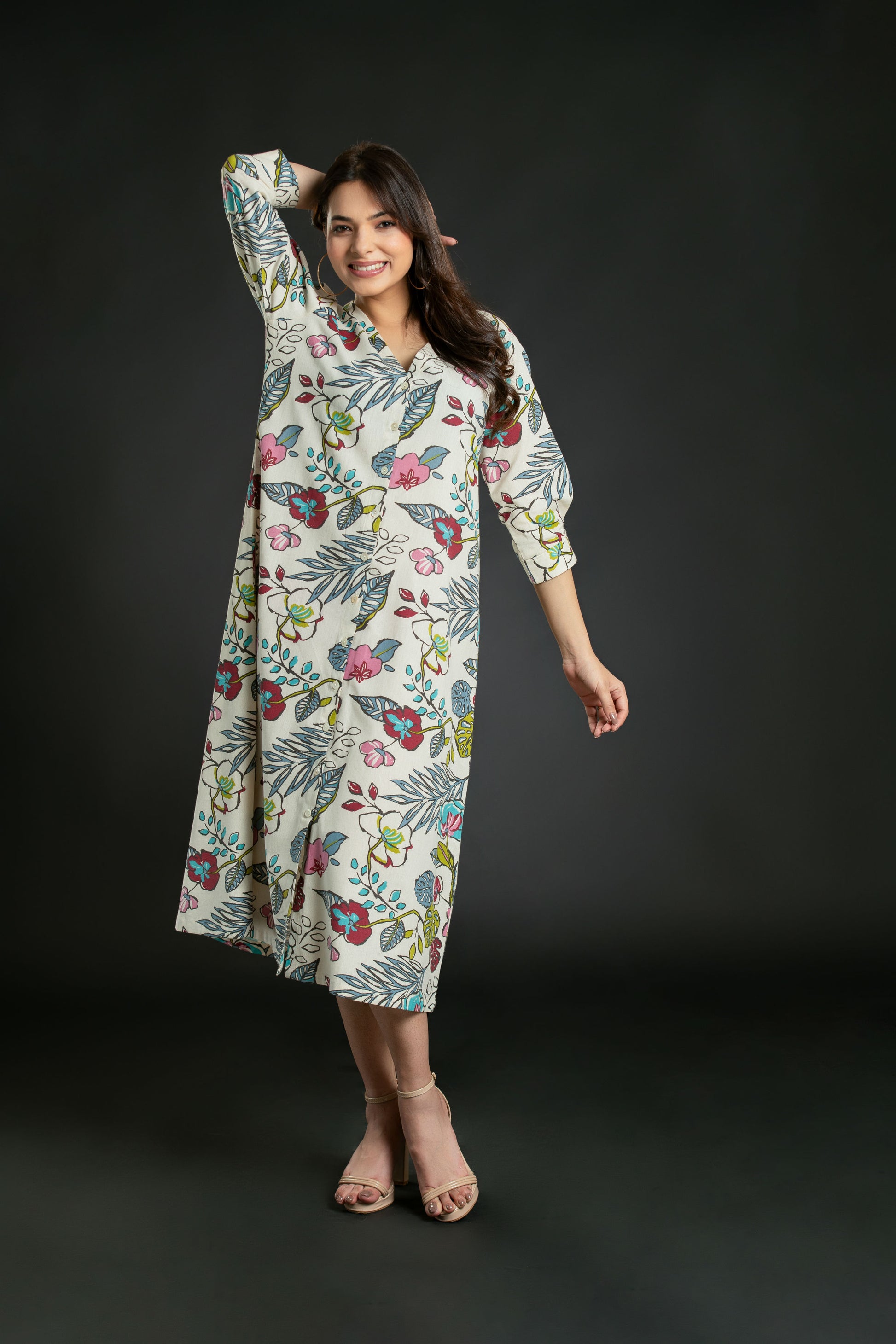 Floral Print Midi Dress
