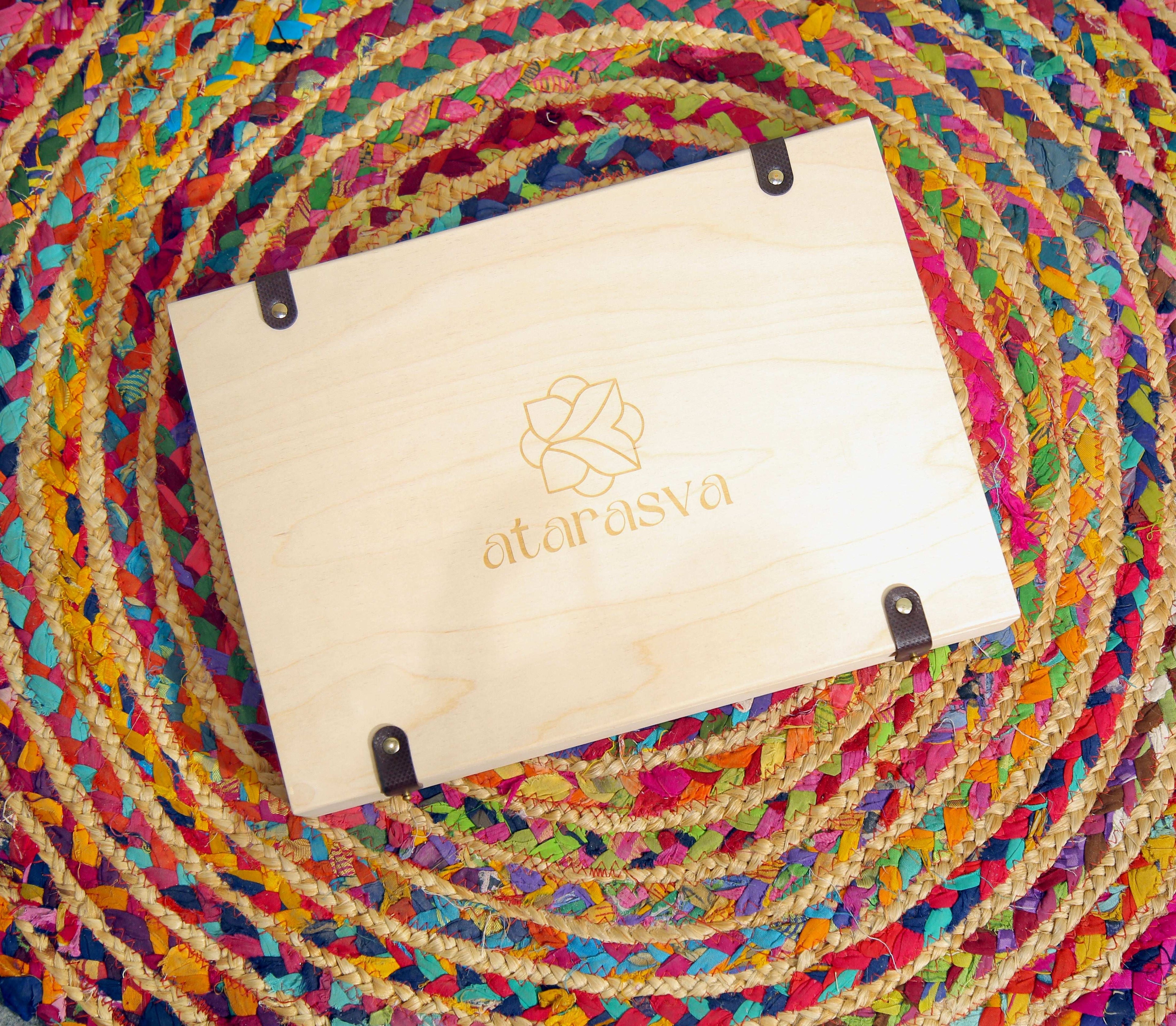 Baltic Birch Plywood “Atarasva” etched Gift Box Atarasva
