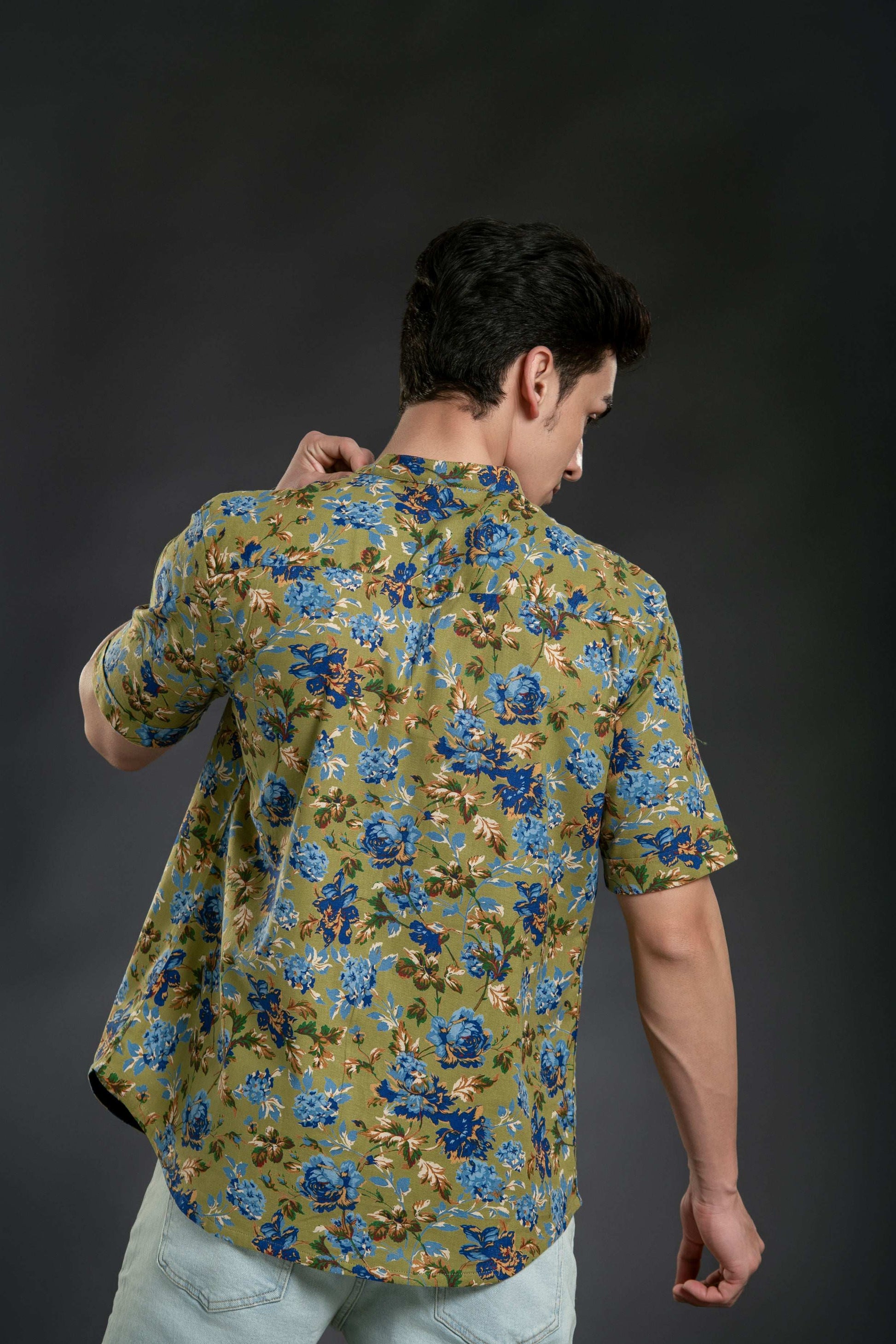 Floral Print Short Sleeve Shirt Casual Shirt