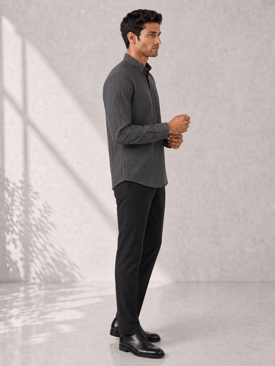 Grey Short Kurta - Side View